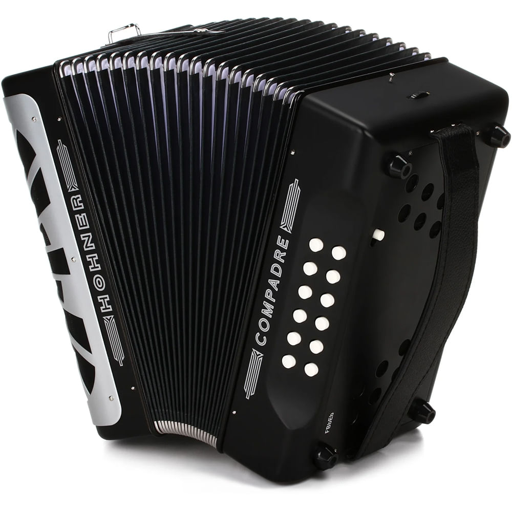 Acordeón Diatónico Hohner Compadre FBbEb - A48421 - Negro foto 2