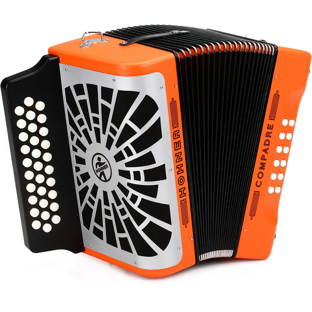 Acordeón Diatónico Hohner Compadre FBbEb - A48451 - Naranjo