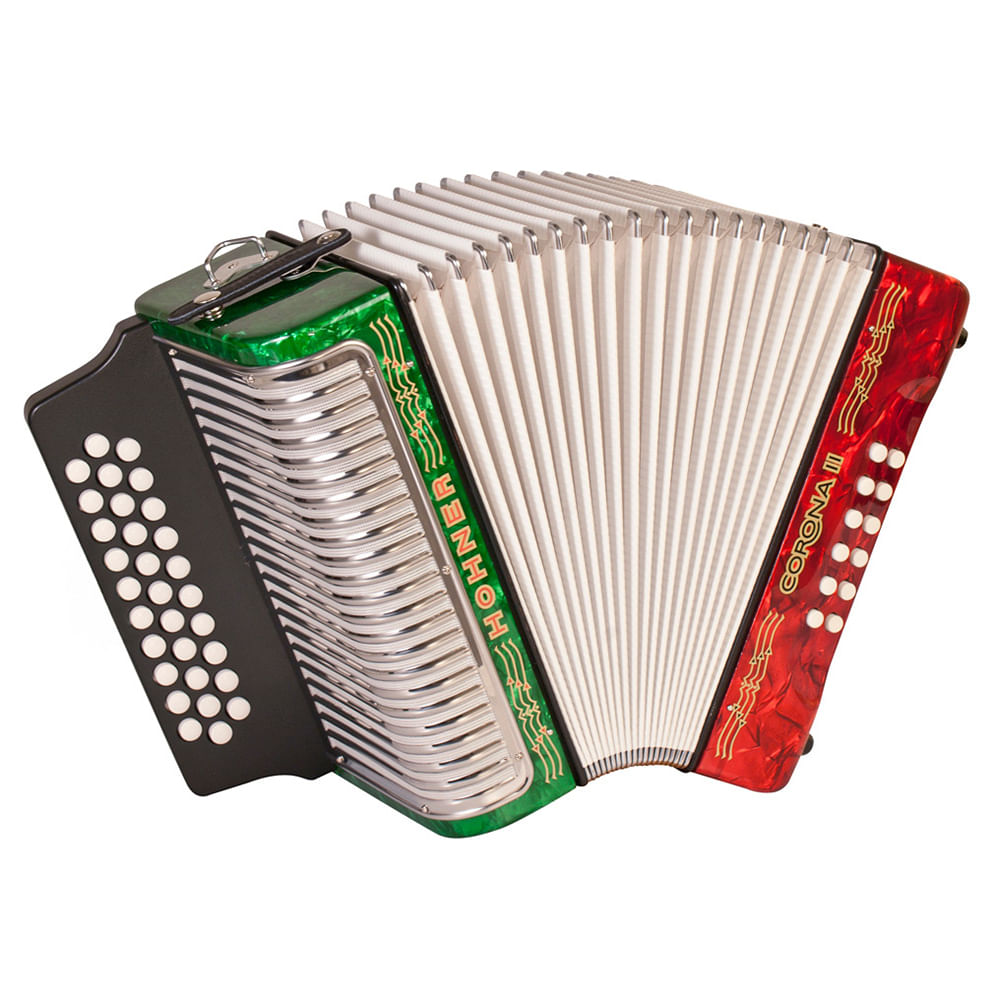 Acordeón Diatónico Hohner Corona II FBbEb - A5644 - Mex