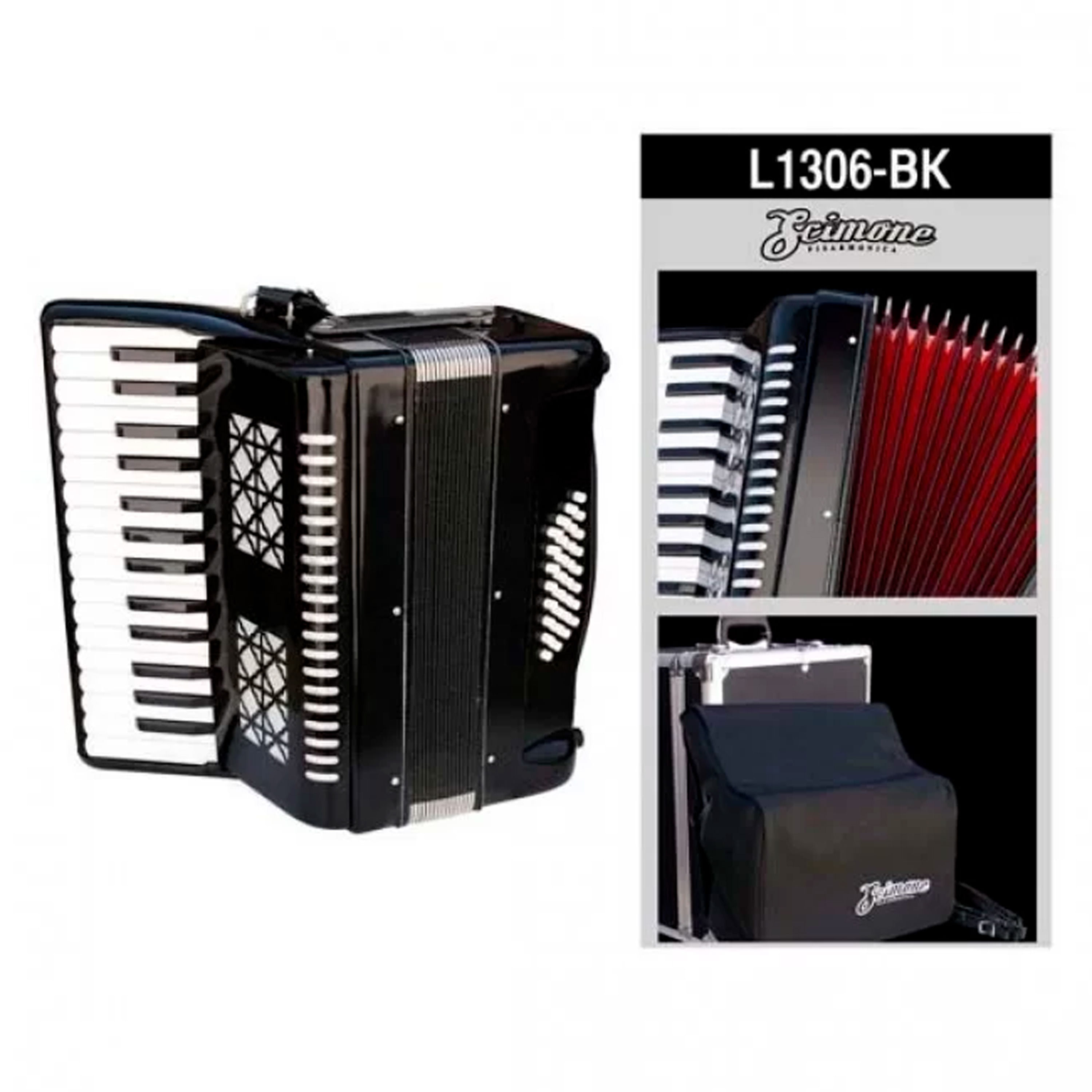 Acordeón Scimone L1306 30K 32 bajos - Black