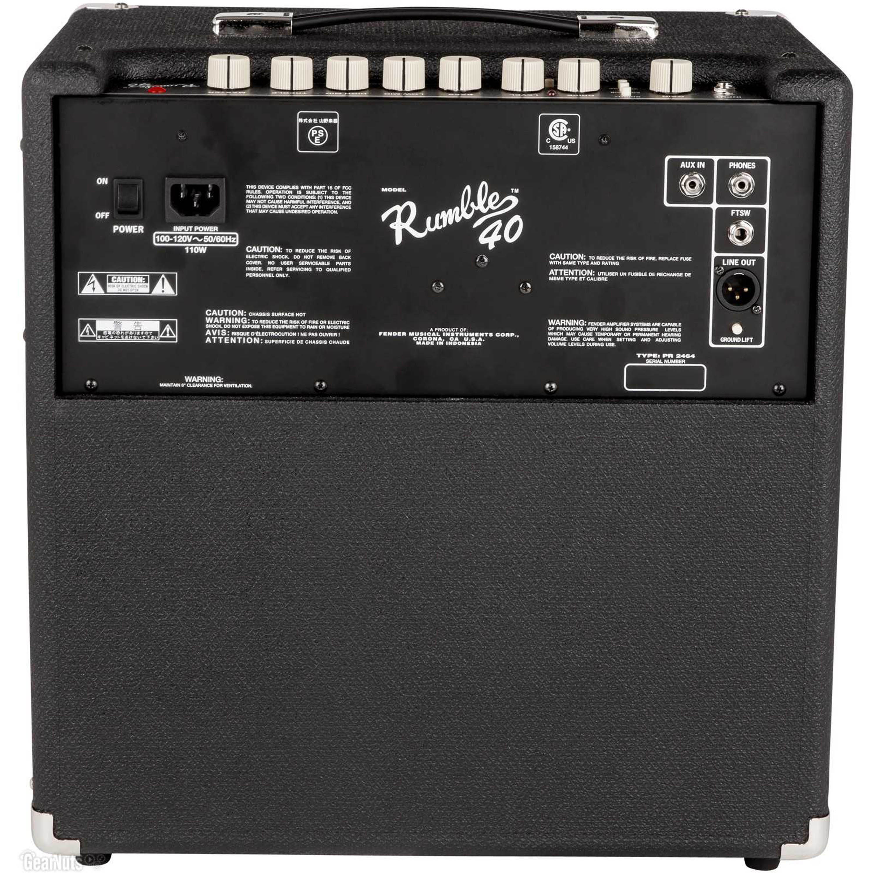 Amplificador de bajo Fender Rumble™ 40 foto 3