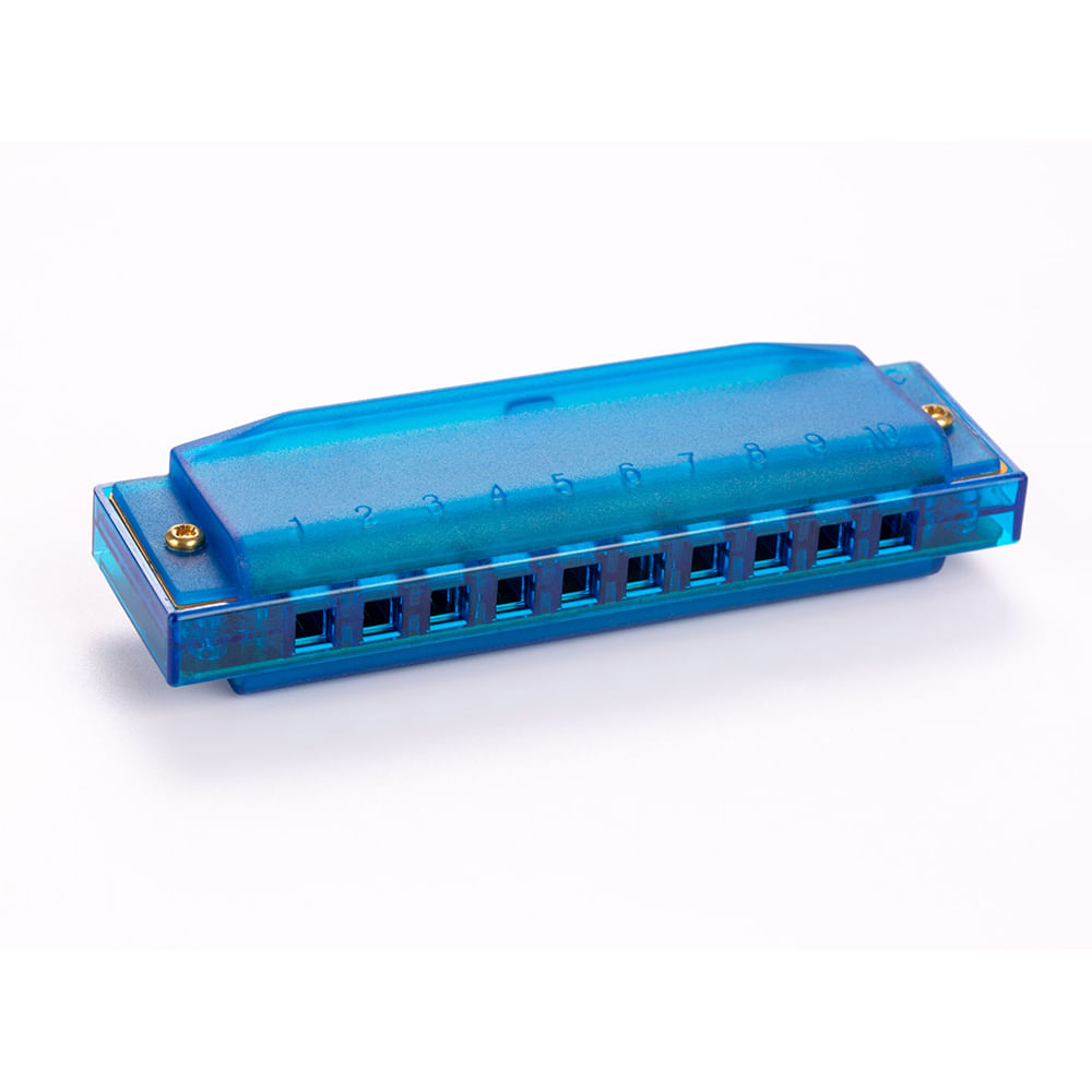 Armónica Diatónica En C Hohner Translucent M5252 - Azul