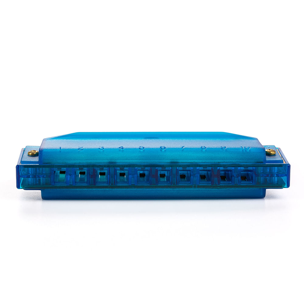 Armónica Diatónica En C Hohner Translucent M5252 - Azul foto 3