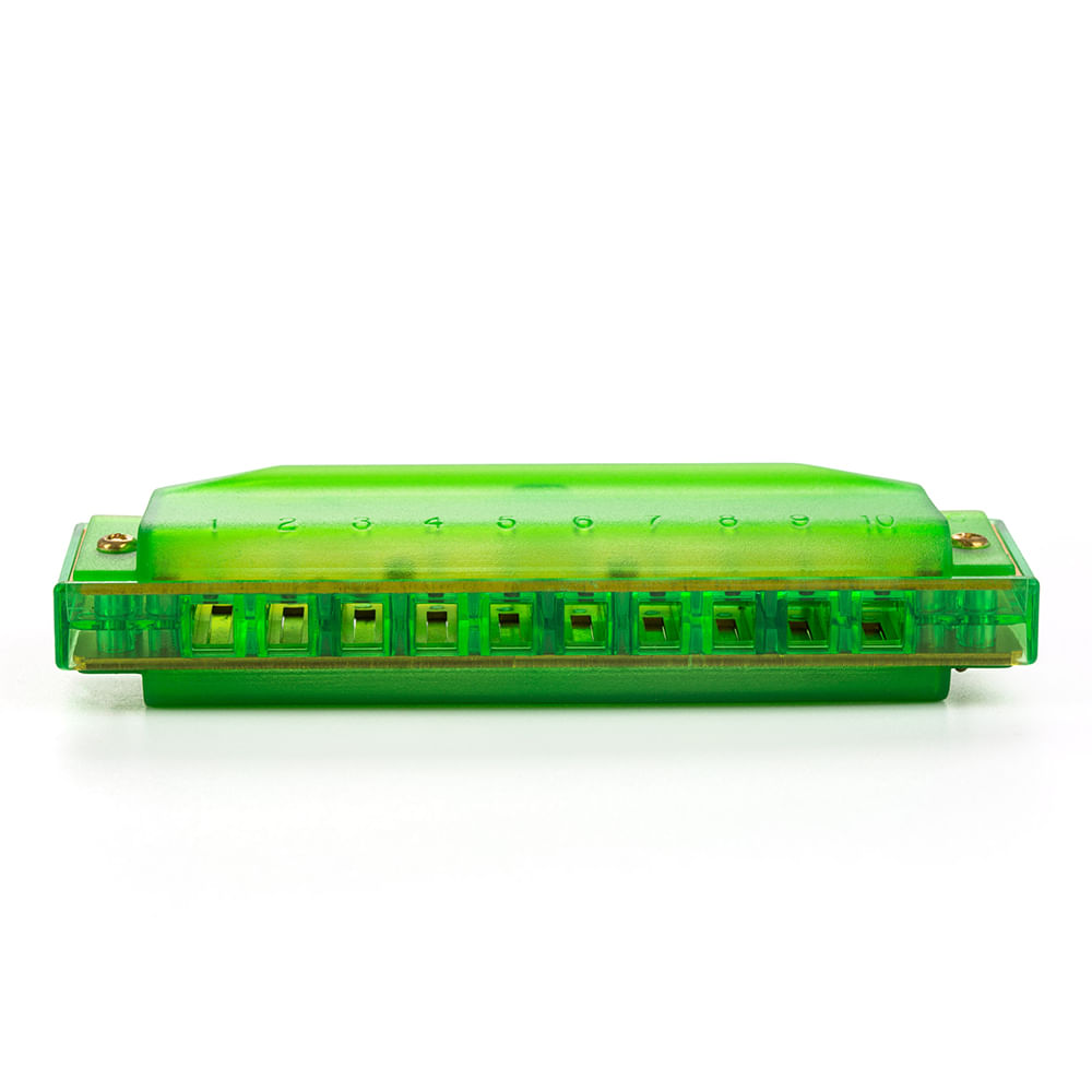 Armónica Diatónica En C Hohner Translucent M5253 - Verde foto 3