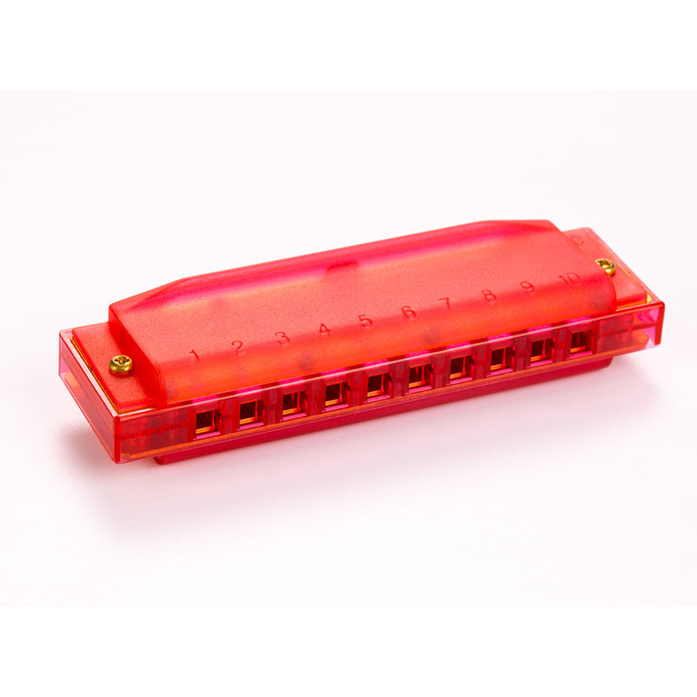 Armónica Diatónica En C Hohner Translucent M5254 - Rojo
