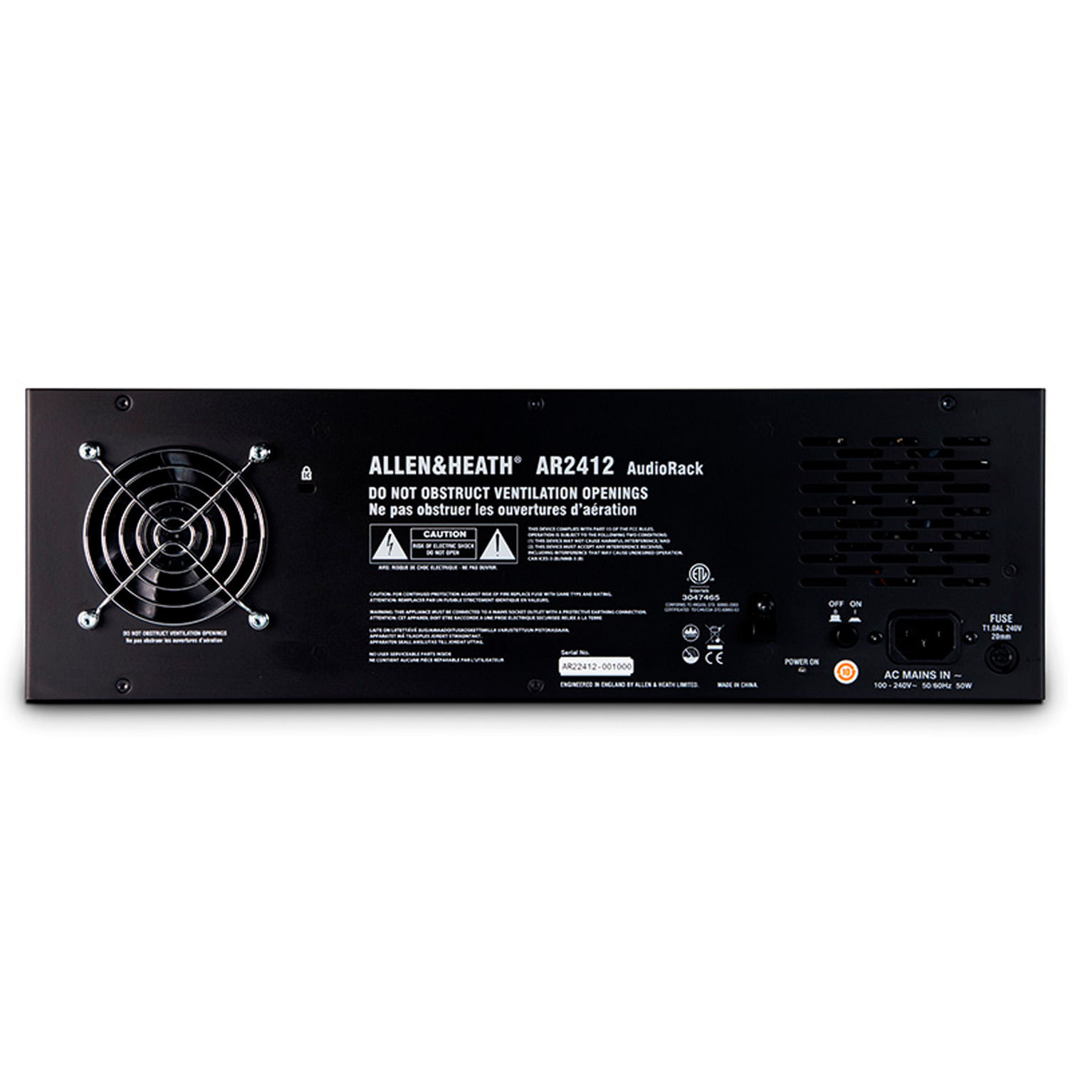 Audiorack Allen & Heath GLD-AR2412 para mixer digital GLD-80 o GLD-112 foto 2