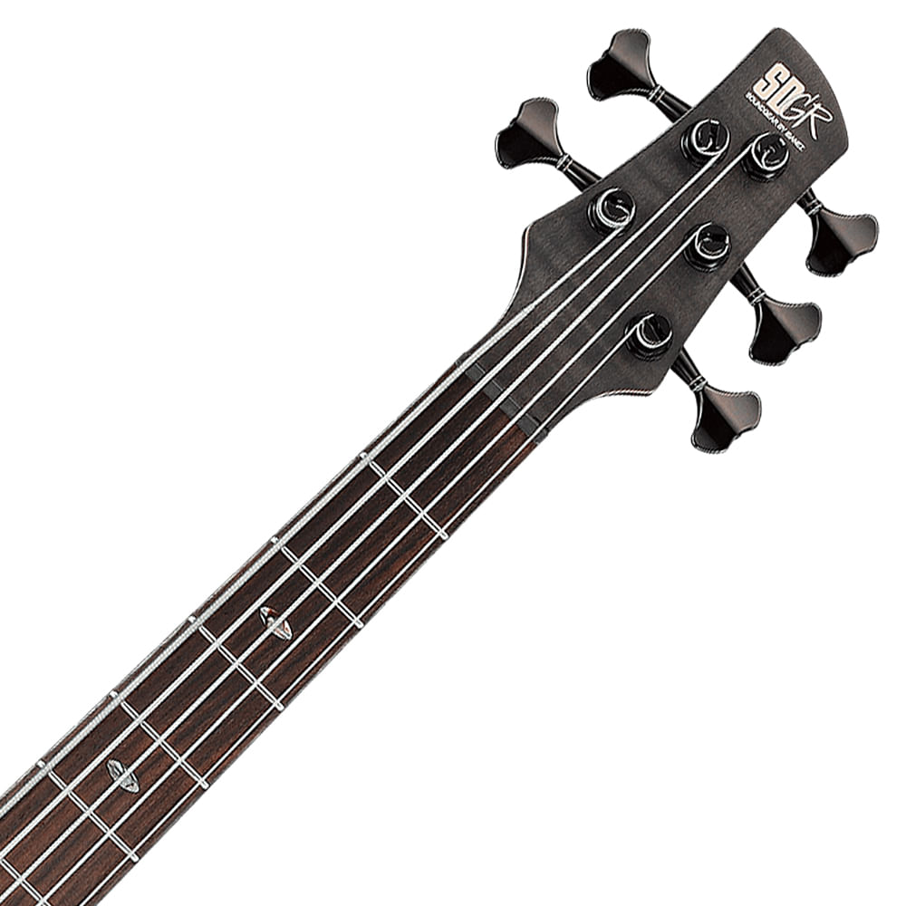Bajo Eléctrico 5 Cuerdas Ibanez SR Premium SR1455DW - Transparent Gray Flat foto 3