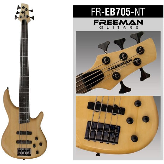 Bajo eléctrico Freeman FREB705 5 cuerdas - Natural foto 2