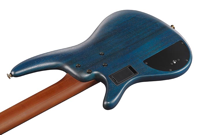 Bajo eléctrico Ibanez Prestige SR6605 de 5 cuerdas - Ghost Fleet Blue Burst foto 5