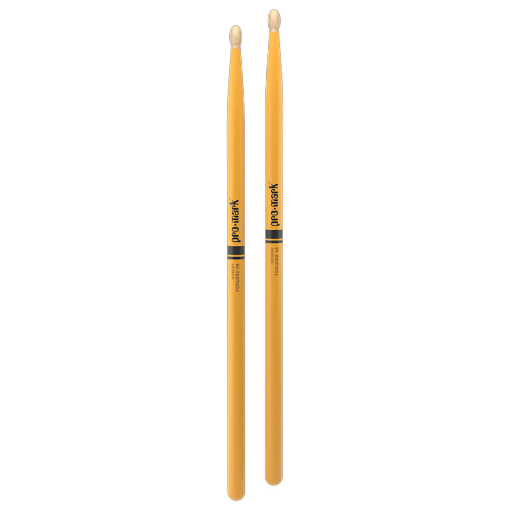 Baqueta Punta Madera Promark 5B Painted Hickory TX5BW - Promark Yellow
