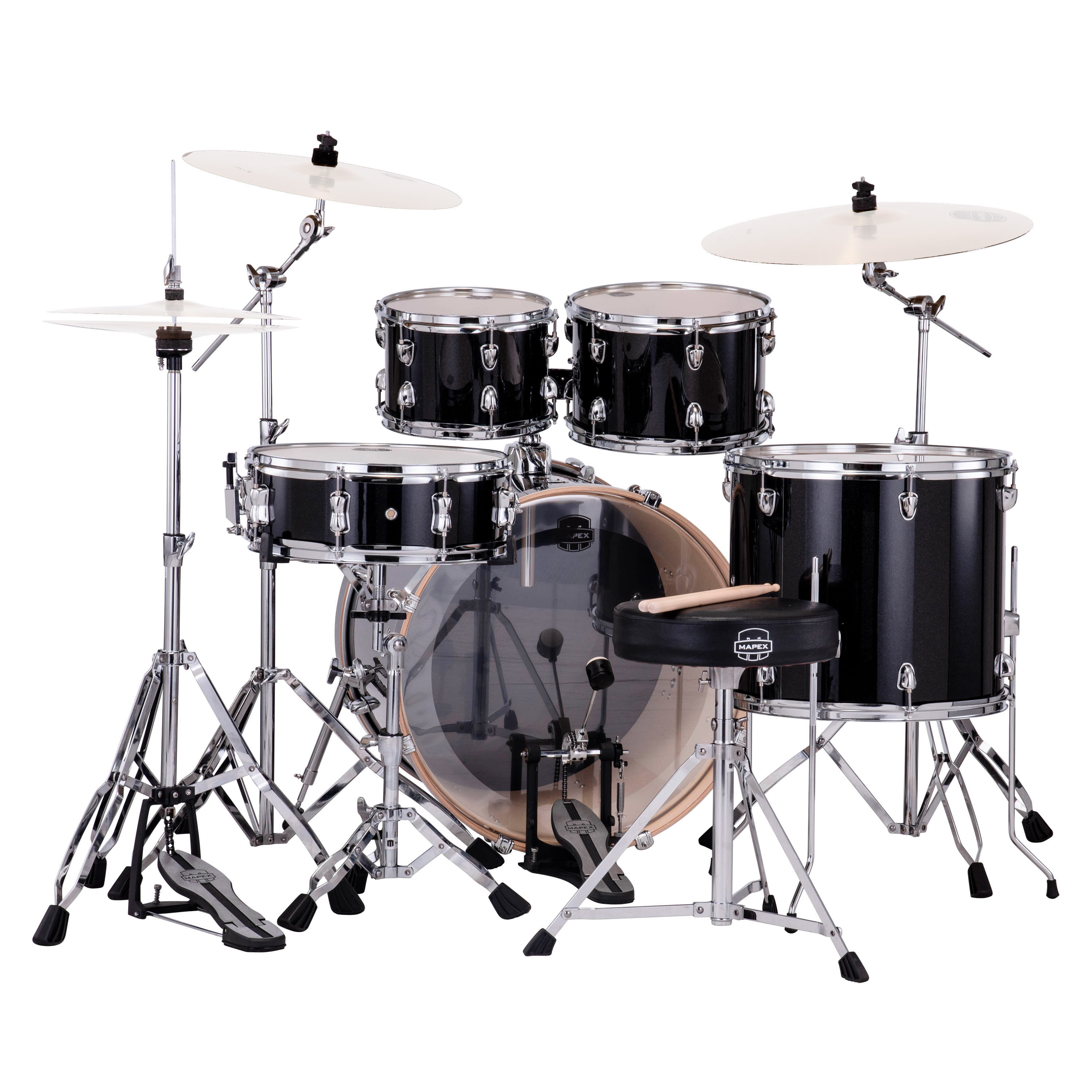 Batería acústica Mapex Serie Venus VE5295FTVH - Black Galaxy Sparkle foto 3