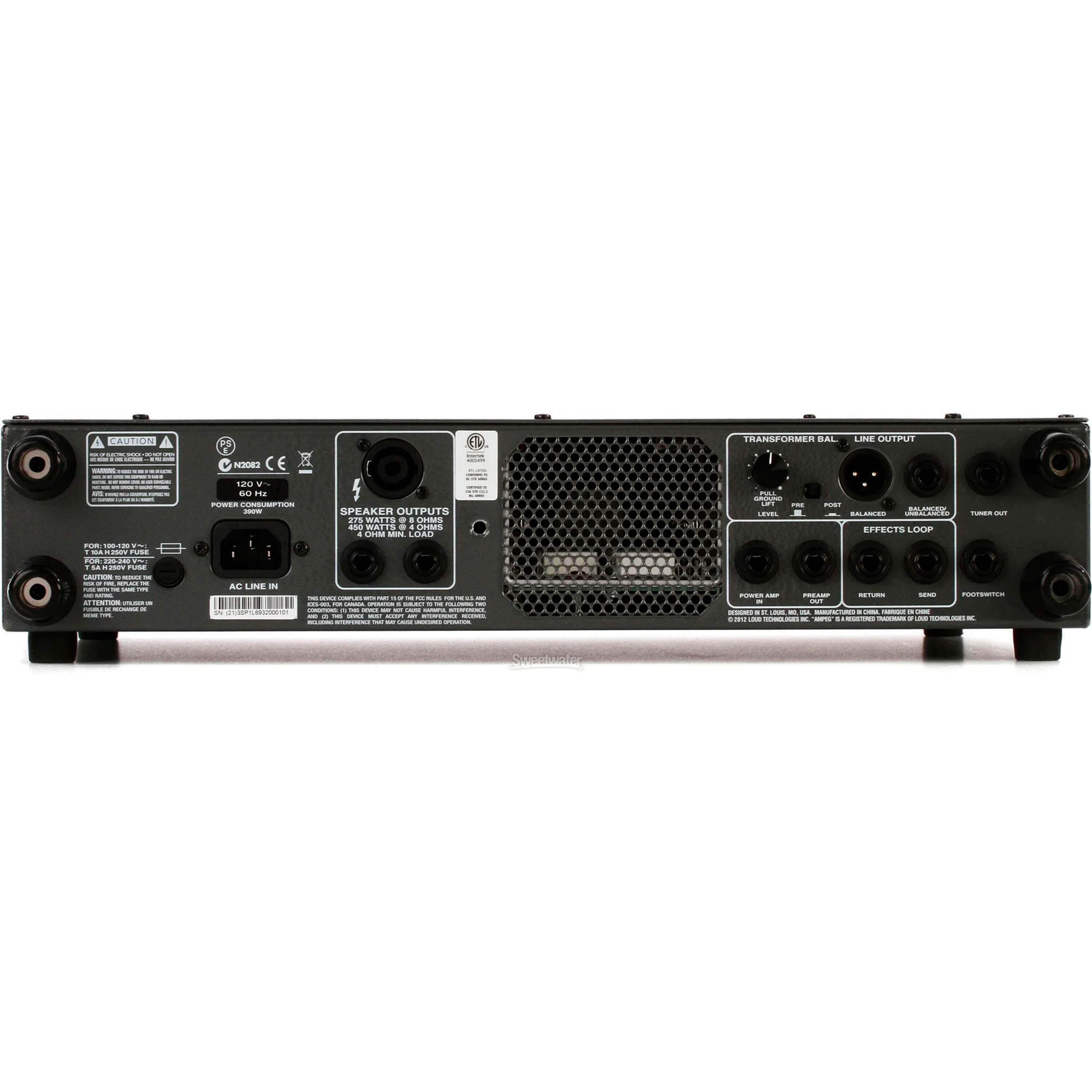 Cabezal de bajo Ampeg SVT-3PRO - 450 W foto 3
