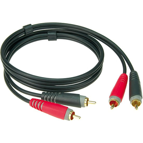 Cable de audio Klotz AT-CC0100 RCA Gold (x2) - RCA Gold (x2) de 1 metro