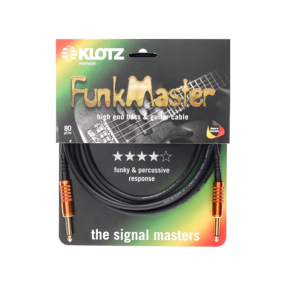 Cable de instrumento Klotz FunkMaster 1/4 a 1/4 rectos 3m - TM-0300 foto 2