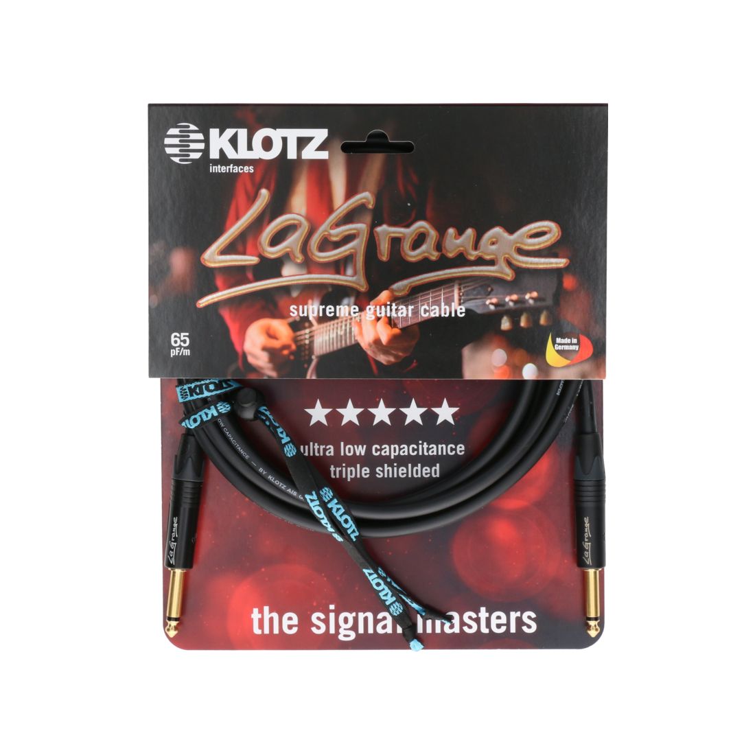 Cable de instrumento Klotz LA-Grange Supreme 1/4 a 1/4 rectos 3m - LA-GPP0300