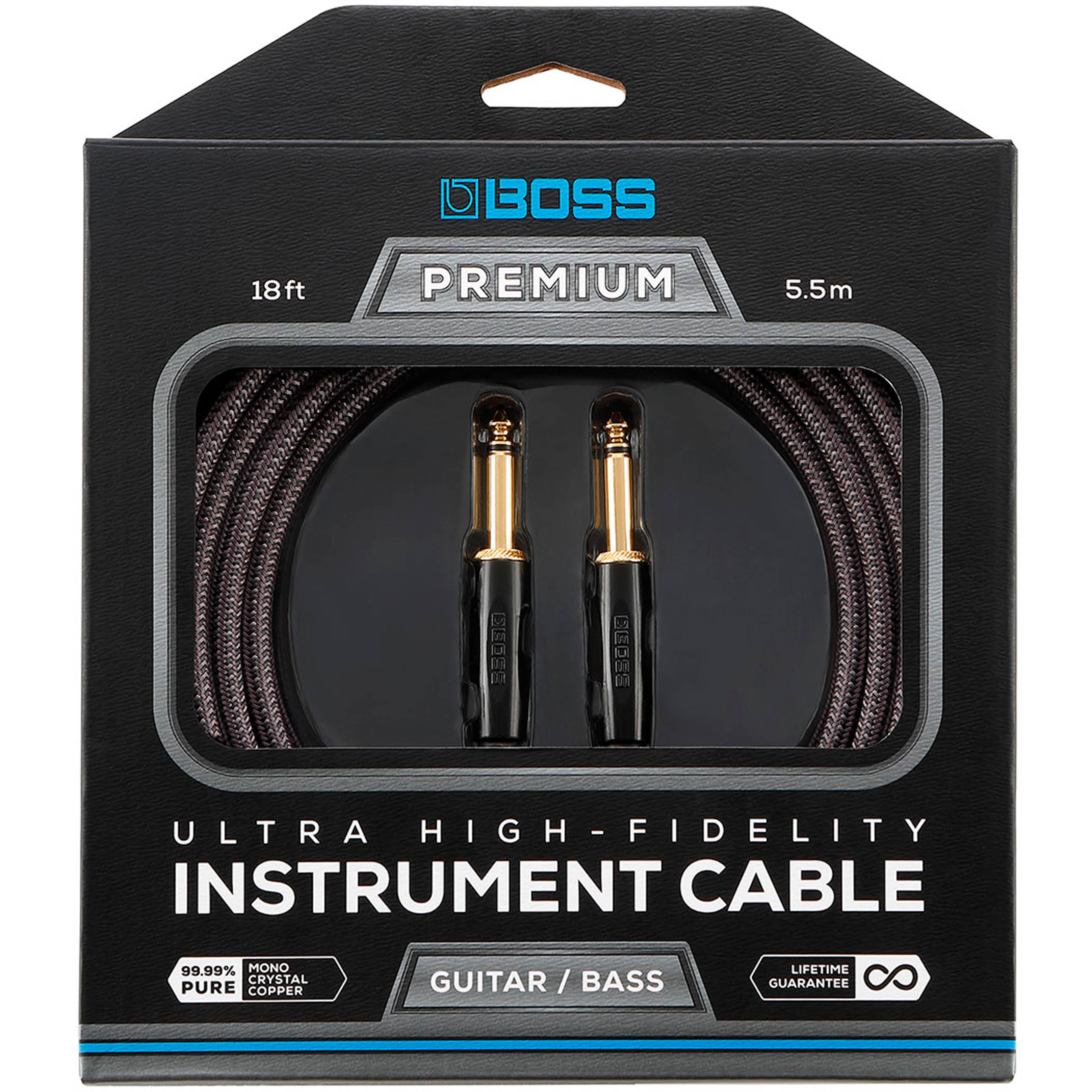 Cable de instrumento Premium Boss Bic-P18 rect/recto 5.5M