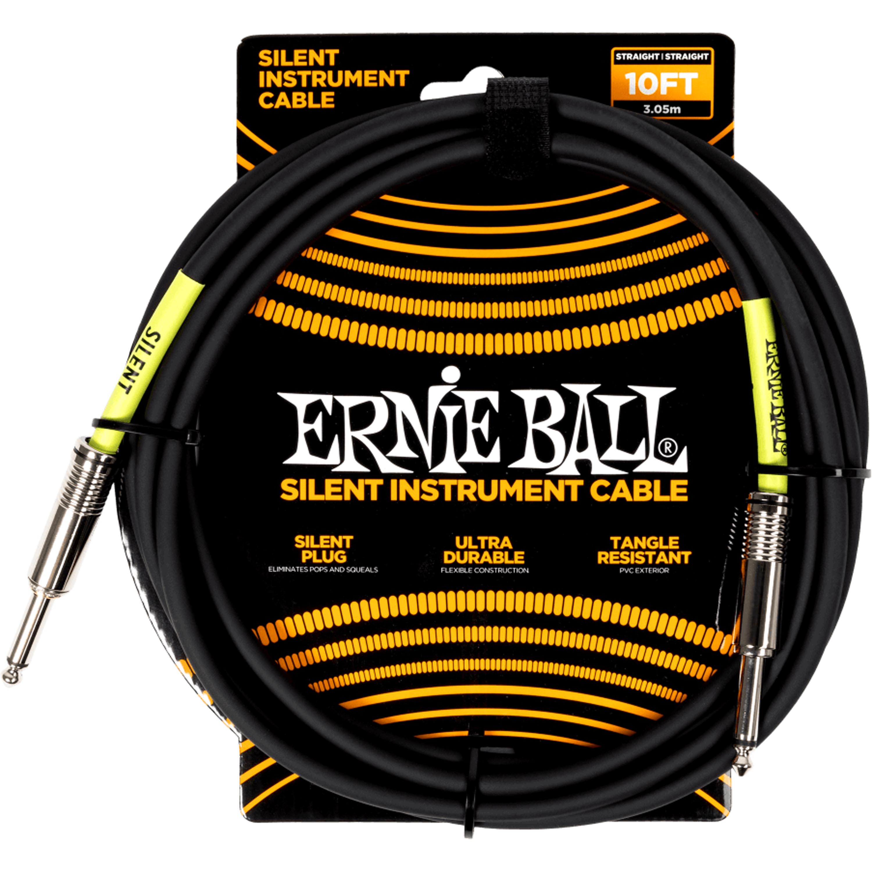 Cable instrumento Ernie Ball P06472 Silent Recto/Recto 3m - Black