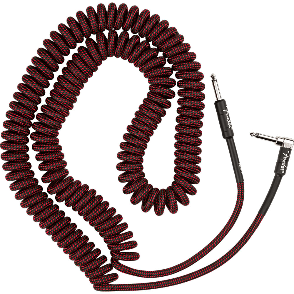 Cable Instrumento Fender Professional Series Tweed Coil - Rojo - 9m