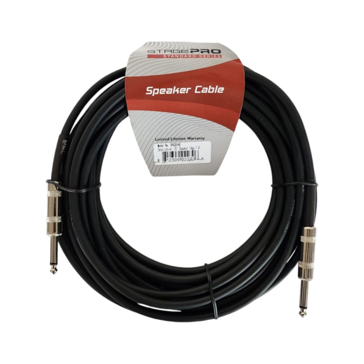 Cable para parlante 9m plug recto 1/4 StagePro SPG3014S