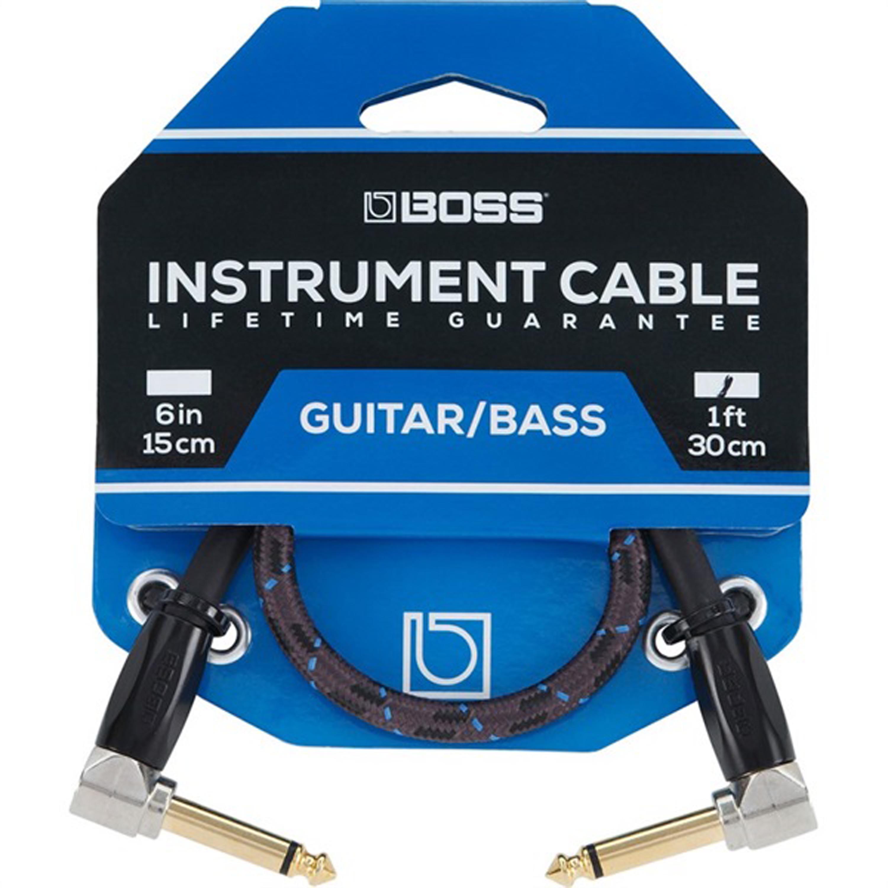 Cable patch Boss BIC-1AA de 30 cm angulado / angulado