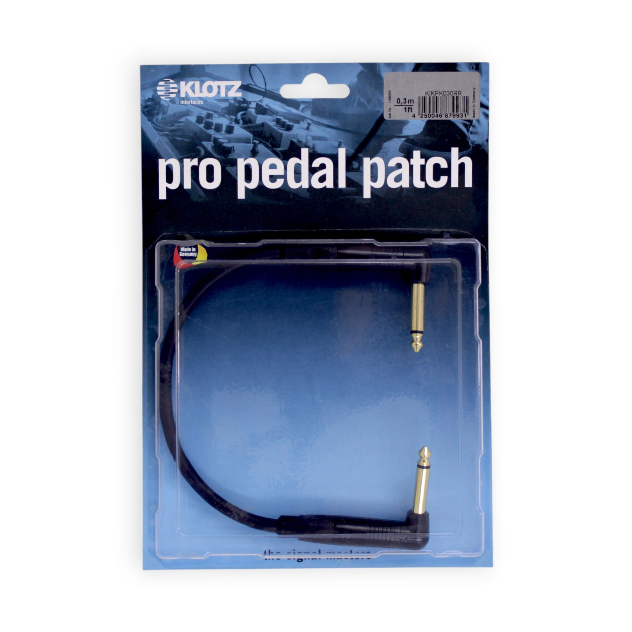 Cable patch desbalanceado de extremos recto y curvo Klotz KIKPK030RR