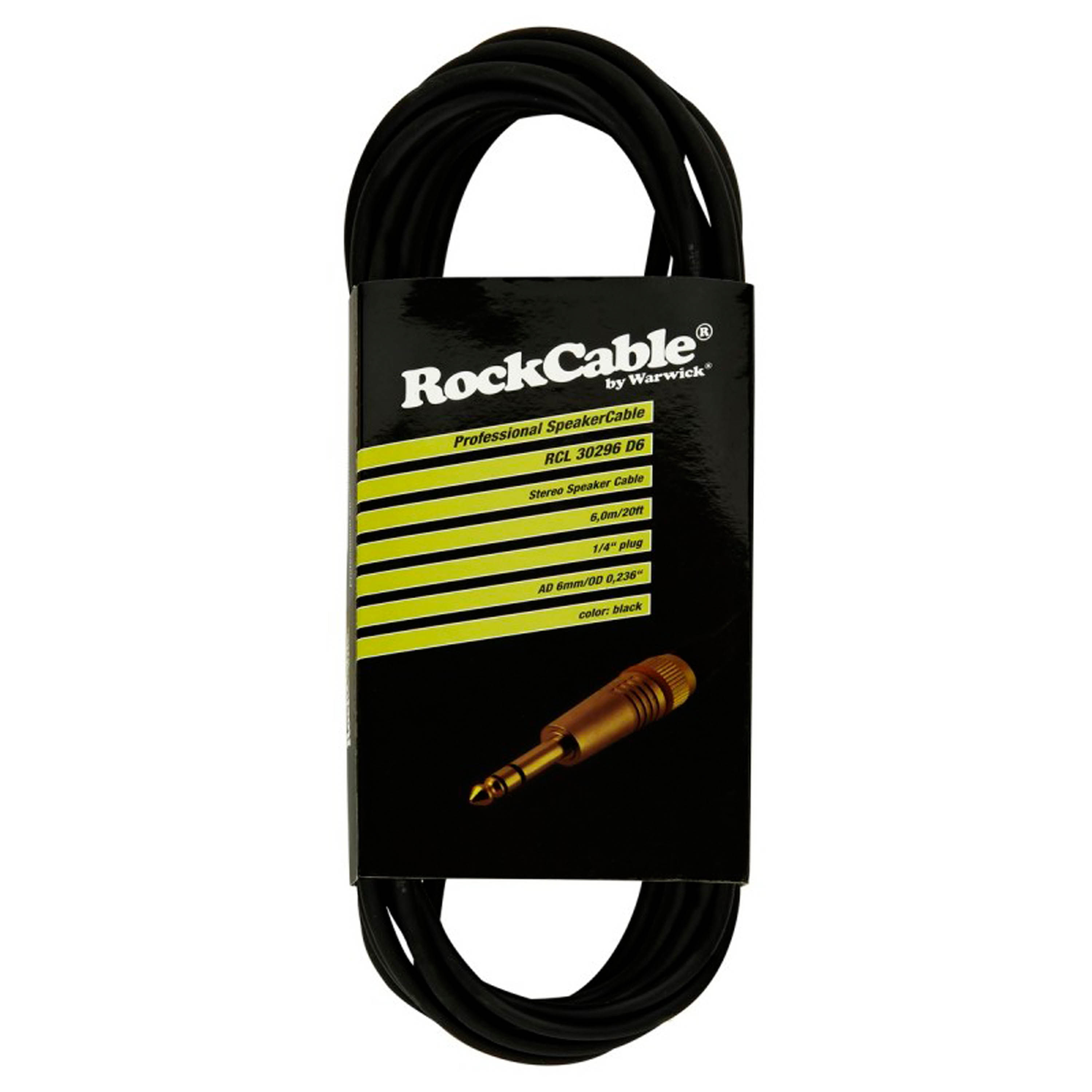 Cable TRS 6.3 mm RockCable RCL 30296 D6 6 m