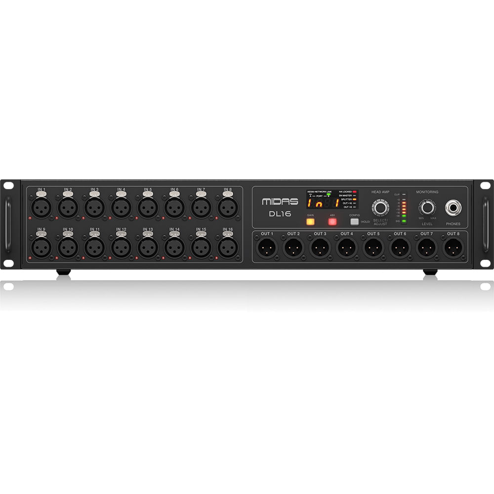 Consola Digital Rackeable MIDAS DL16 - ULTRANET y ADAT