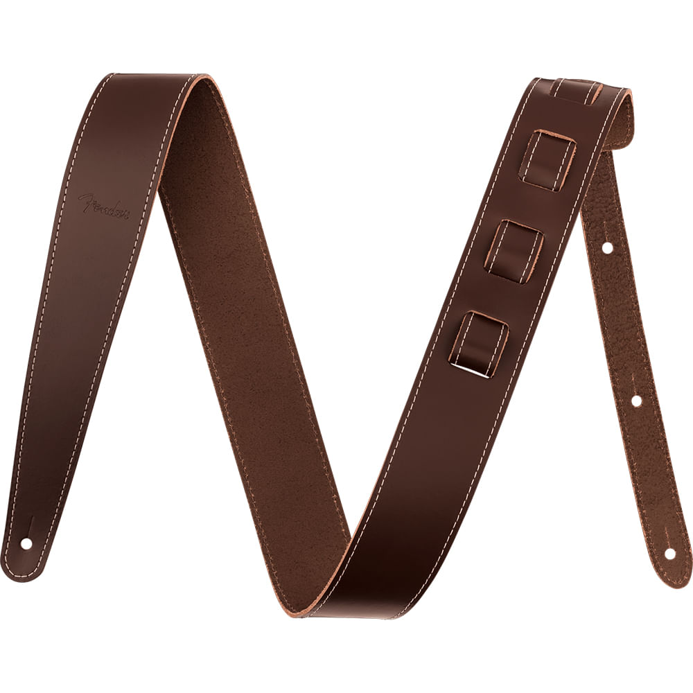 Correa De Cuero Para Guitarra Fender Essentials Leather Straps - Café