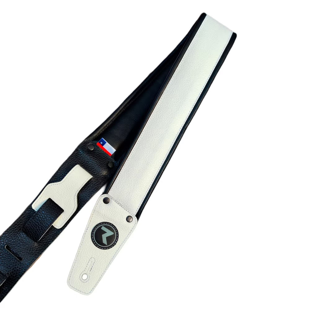 Correa De Cuero Raven Straps Raven 2.75" - White Marfil foto 2