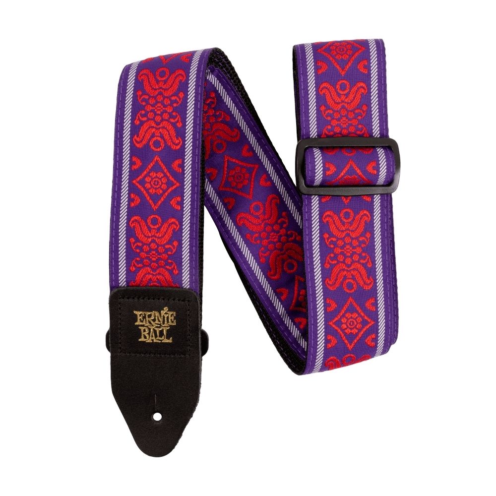 Correa de guitarra Ernie Ball Stretch Jacquard Royal Flush Red