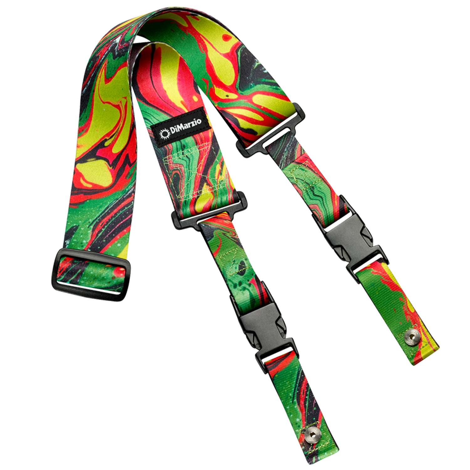 Correa para guitarra Dimarzio con sistema Cliplock DD2241 Green Universe
