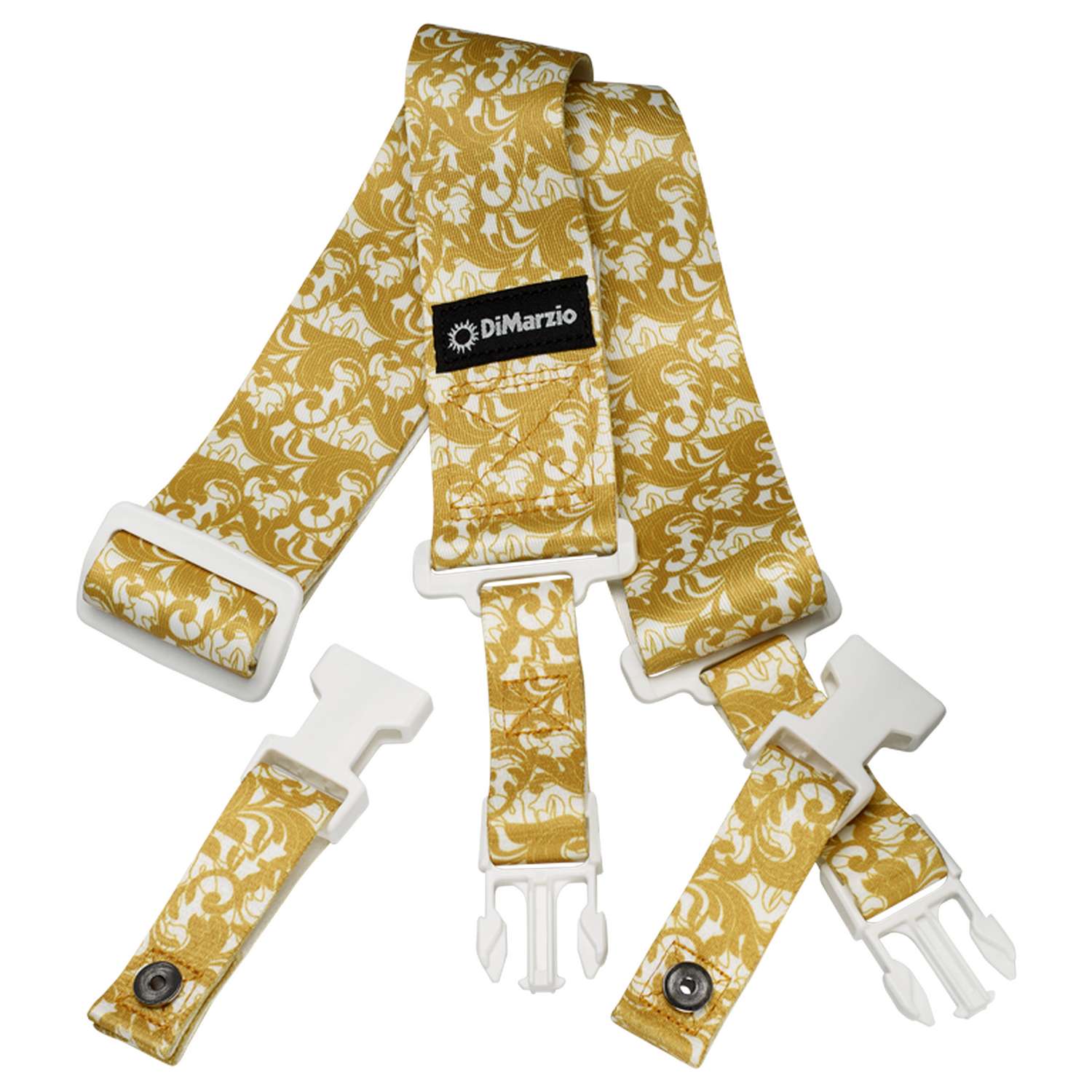 Correa para guitarra Dimarzio con sistema Cliplock DD2251 Utopia White&Gold
