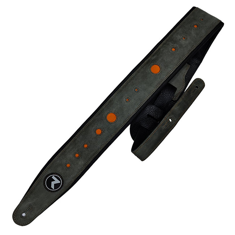 Correa Para Guitarra y Bajo Raven Straps Cosmos 3" - Gray/Orange foto 3