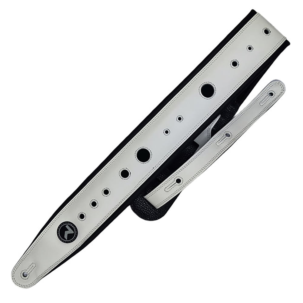 Correa Para Guitarra y Bajo Raven Straps Cosmos 3" - White/Black foto 3