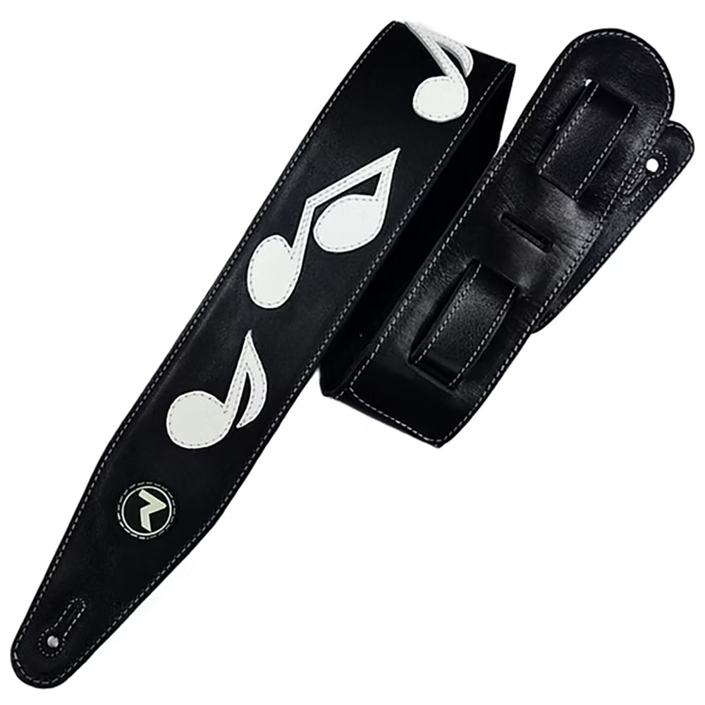 Correa Para Guitarra y Bajo Raven Straps SRV Tribute 3" - Black/White foto 2
