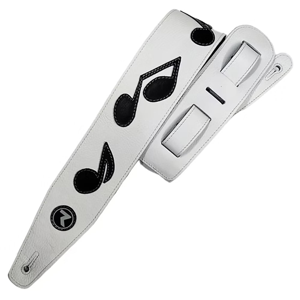Correa Para Guitarra y Bajo Raven Straps SRV Tribute 3" - White /Black foto 2