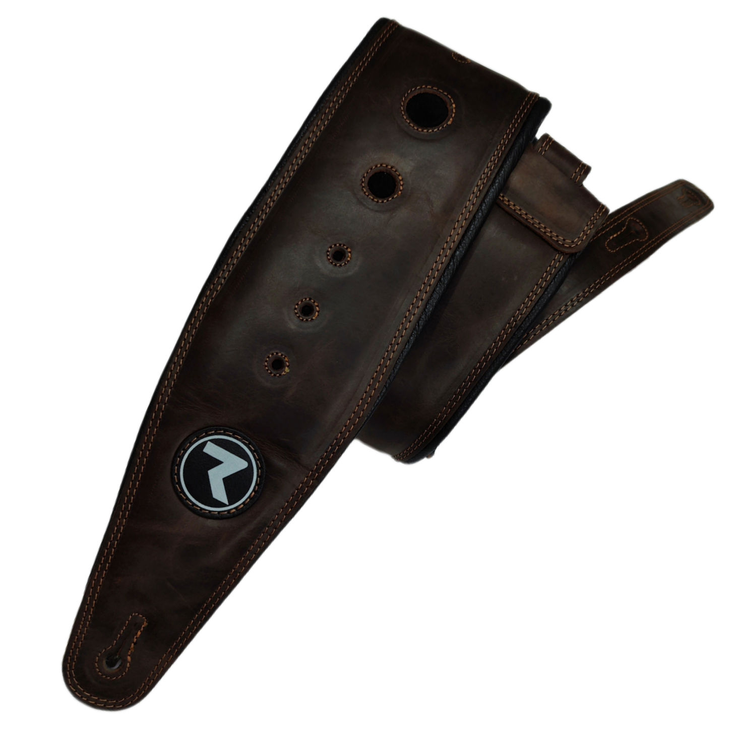 Correa Raven Straps Cosmos 4" - Marrón Oscuro / Negro