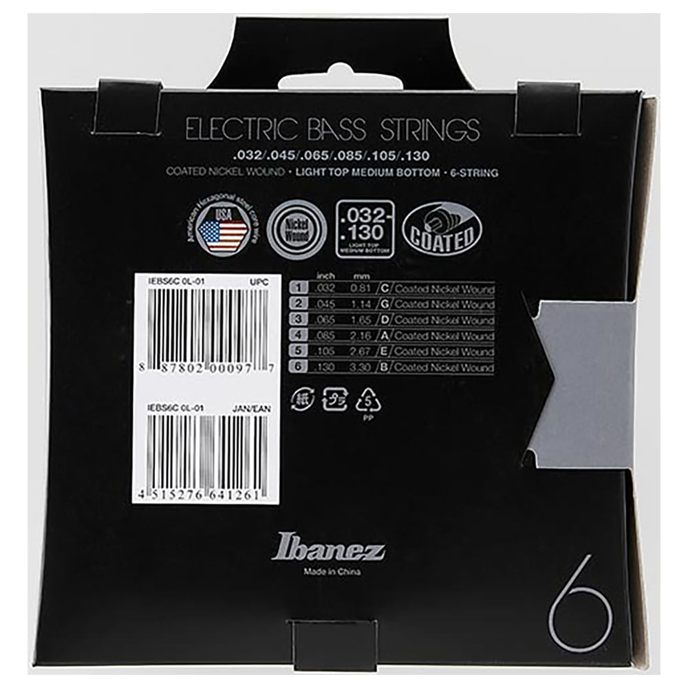 Cuerdas Bajo Eléctrico Ibanez IEBS6C - 32-130 foto 2