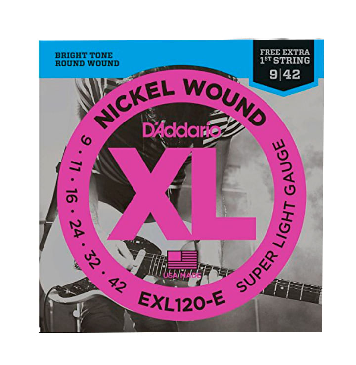 Cuerdas de guitarra eléctrica Daddario EXL120-E con cuerda E1 extra