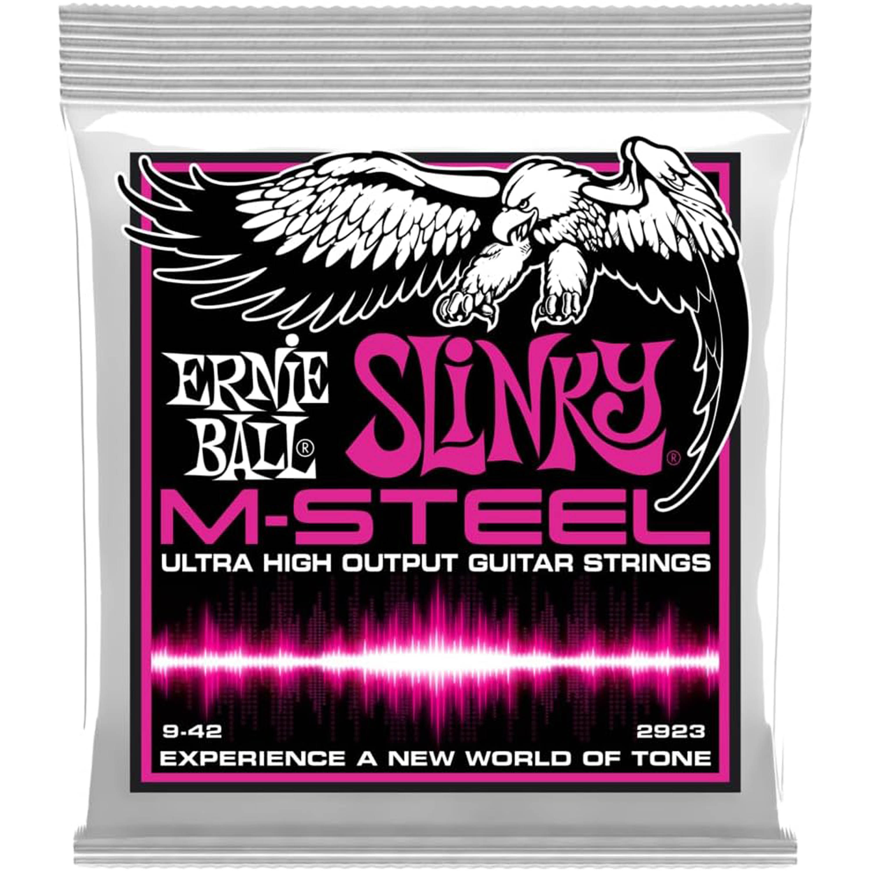 Cuerdas de guitarra eléctrica Ernie Ball P02923 Super Slinky M-Steel 9-42
