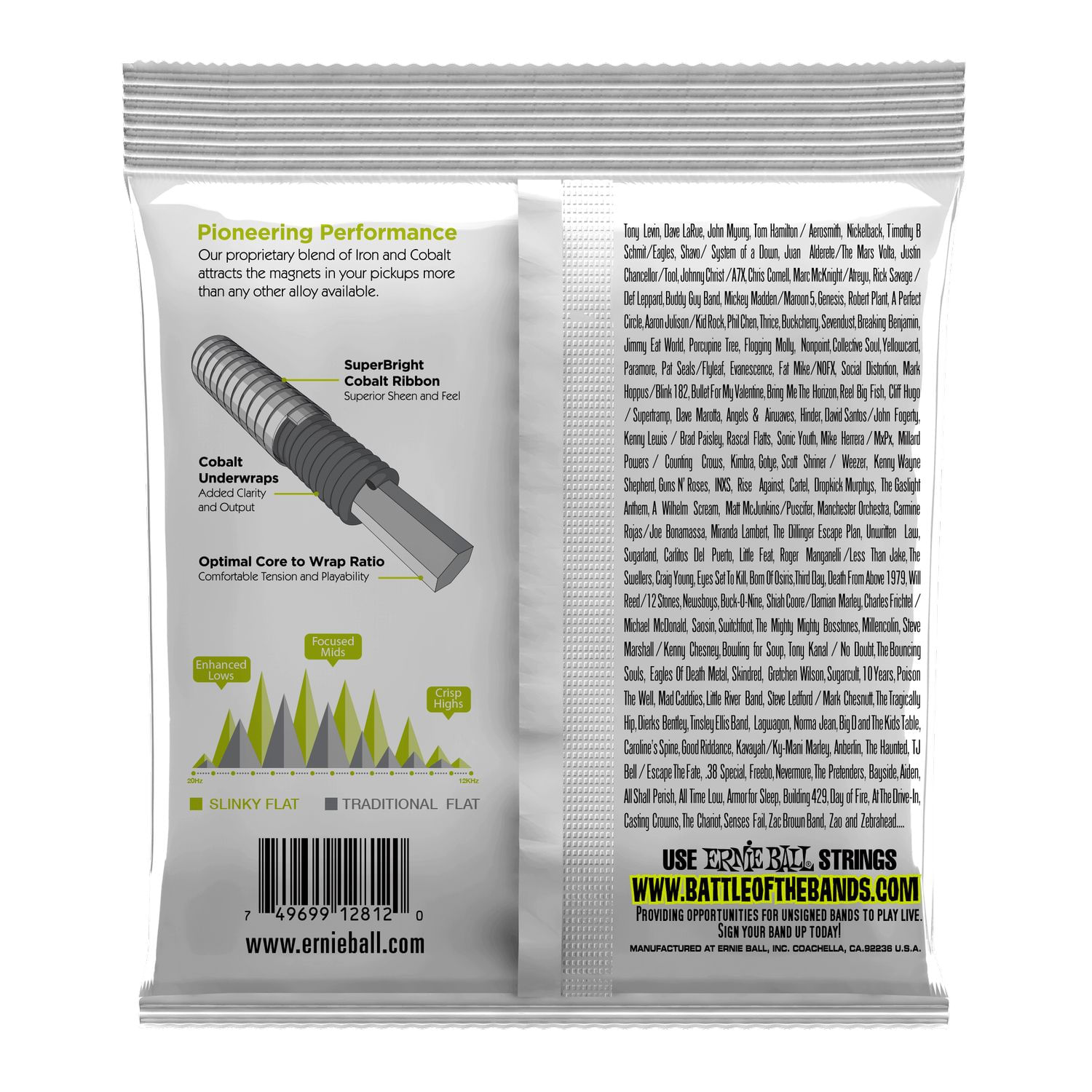 Cuerdas para bajo eléctrico Ernie Ball 50-105 Regular Slinky Flatwound P02812 foto 2