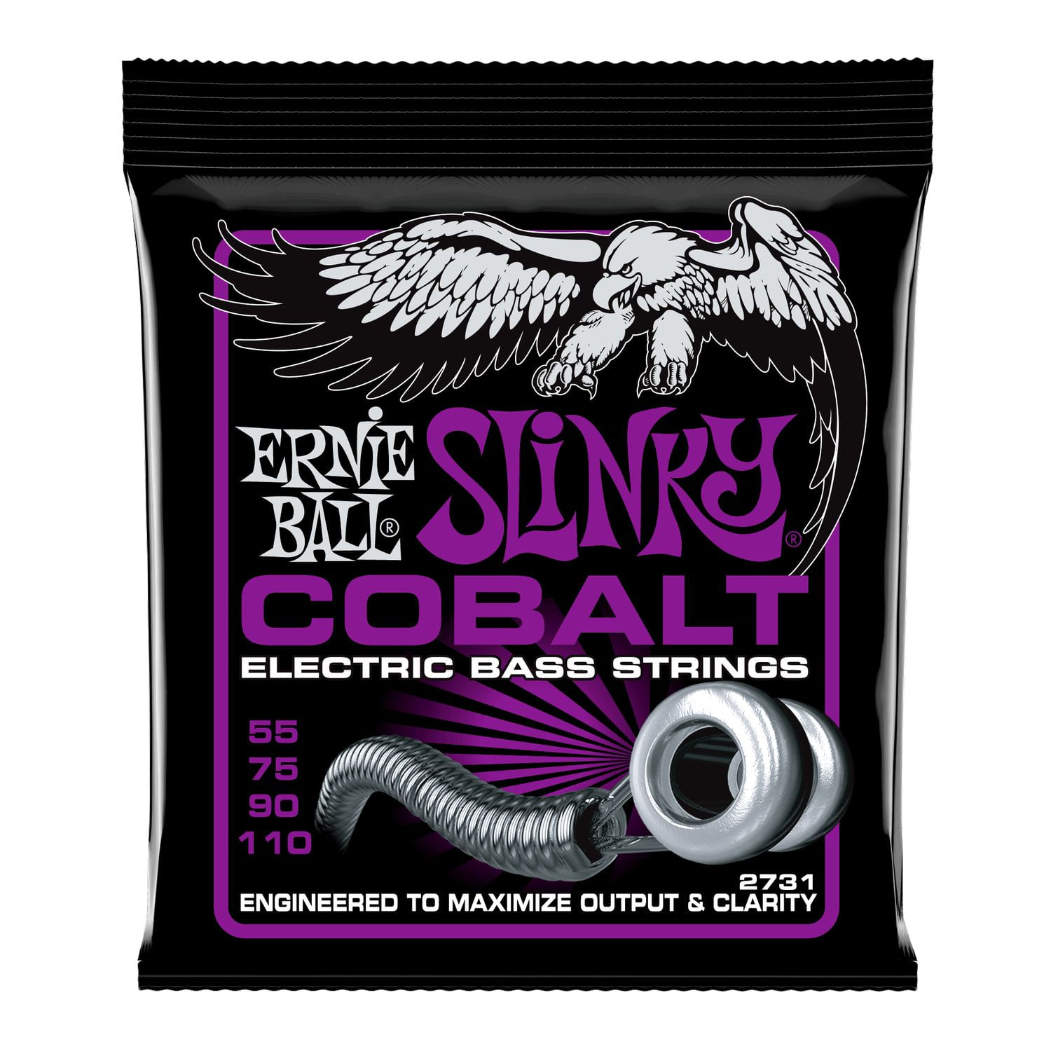 Cuerdas para bajo eléctrico Ernie Ball 55-110 Power Slinky Cobalt P02731