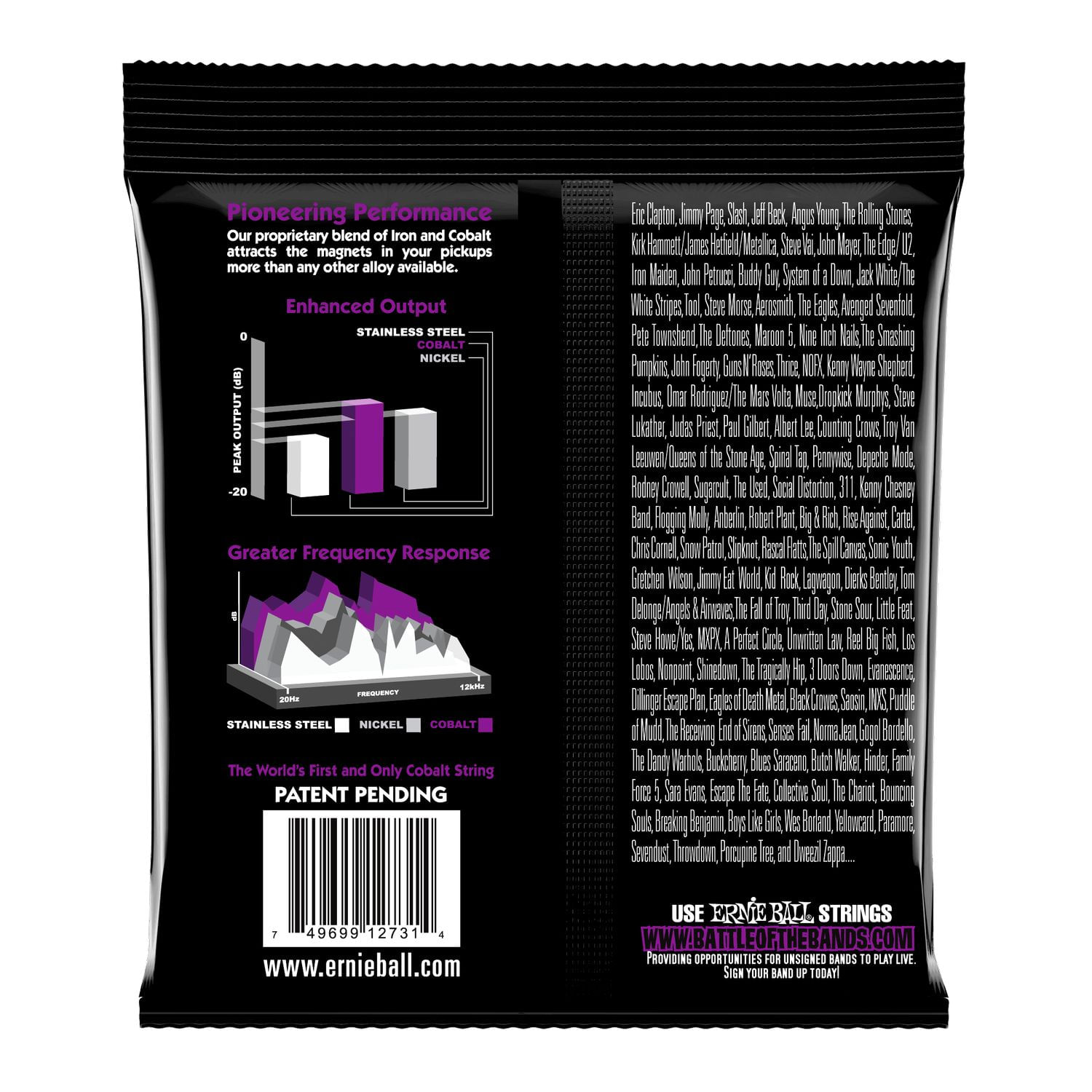 Cuerdas para bajo eléctrico Ernie Ball 55-110 Power Slinky Cobalt P02731 foto 2