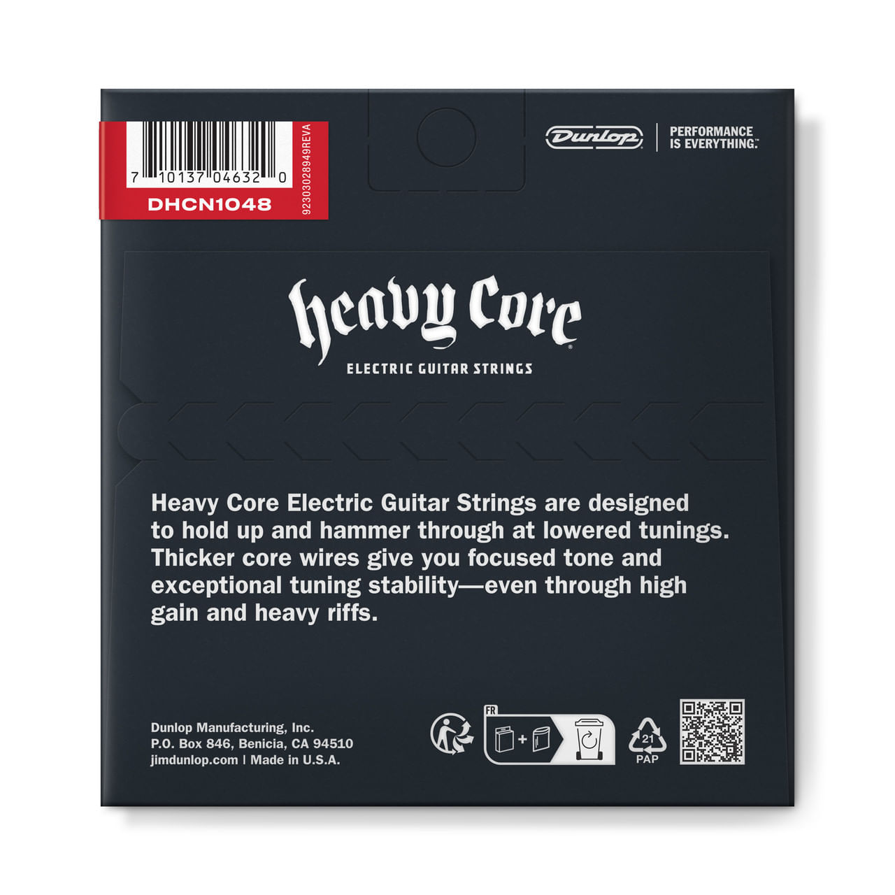 Cuerdas para guitarra eléctrica Dunlop DHCN1048 Heavy Core 10-48 foto 2