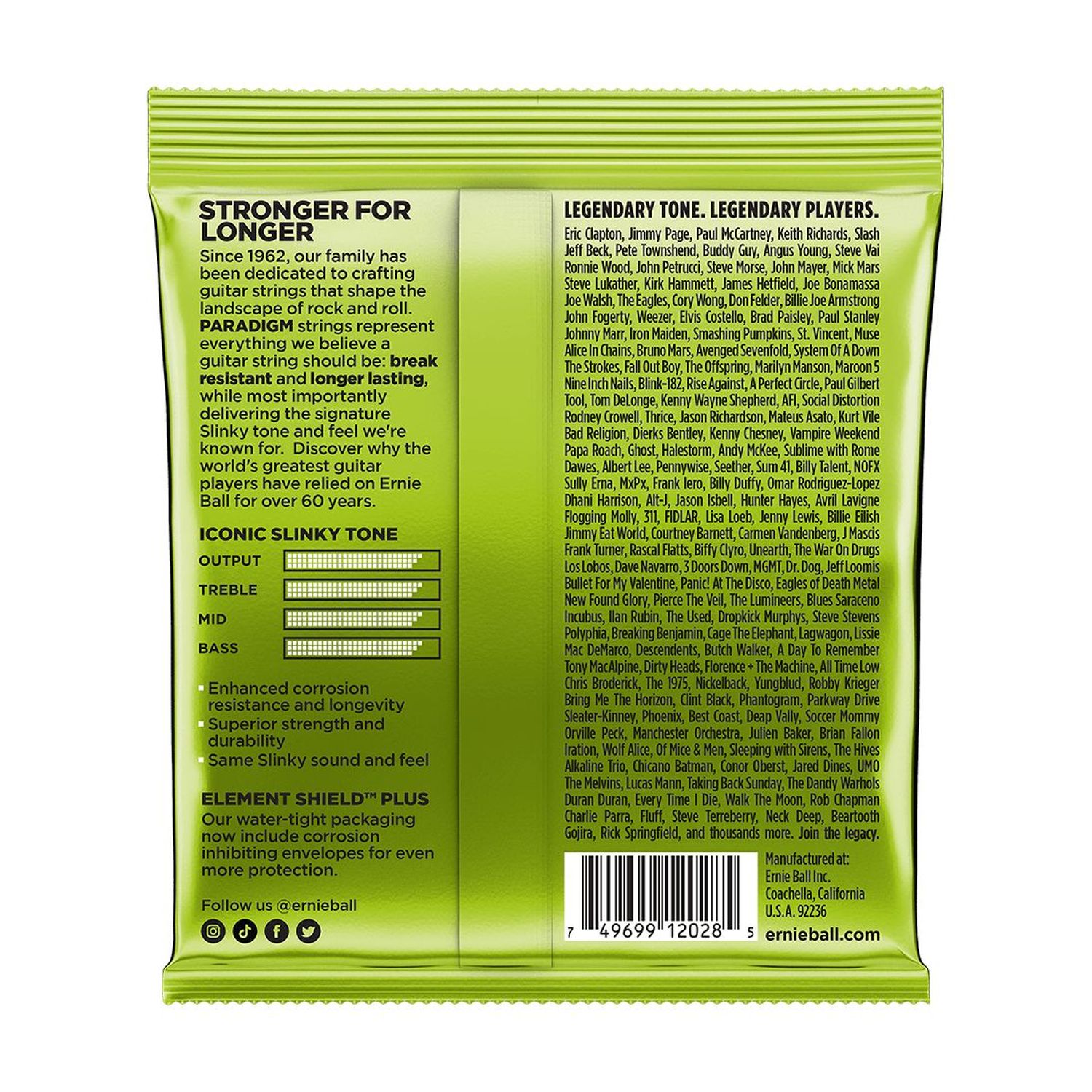 Cuerdas para guitarra eléctrica Ernie Ball 10-56 Regular Slinky Paradigm String P02028 foto 2