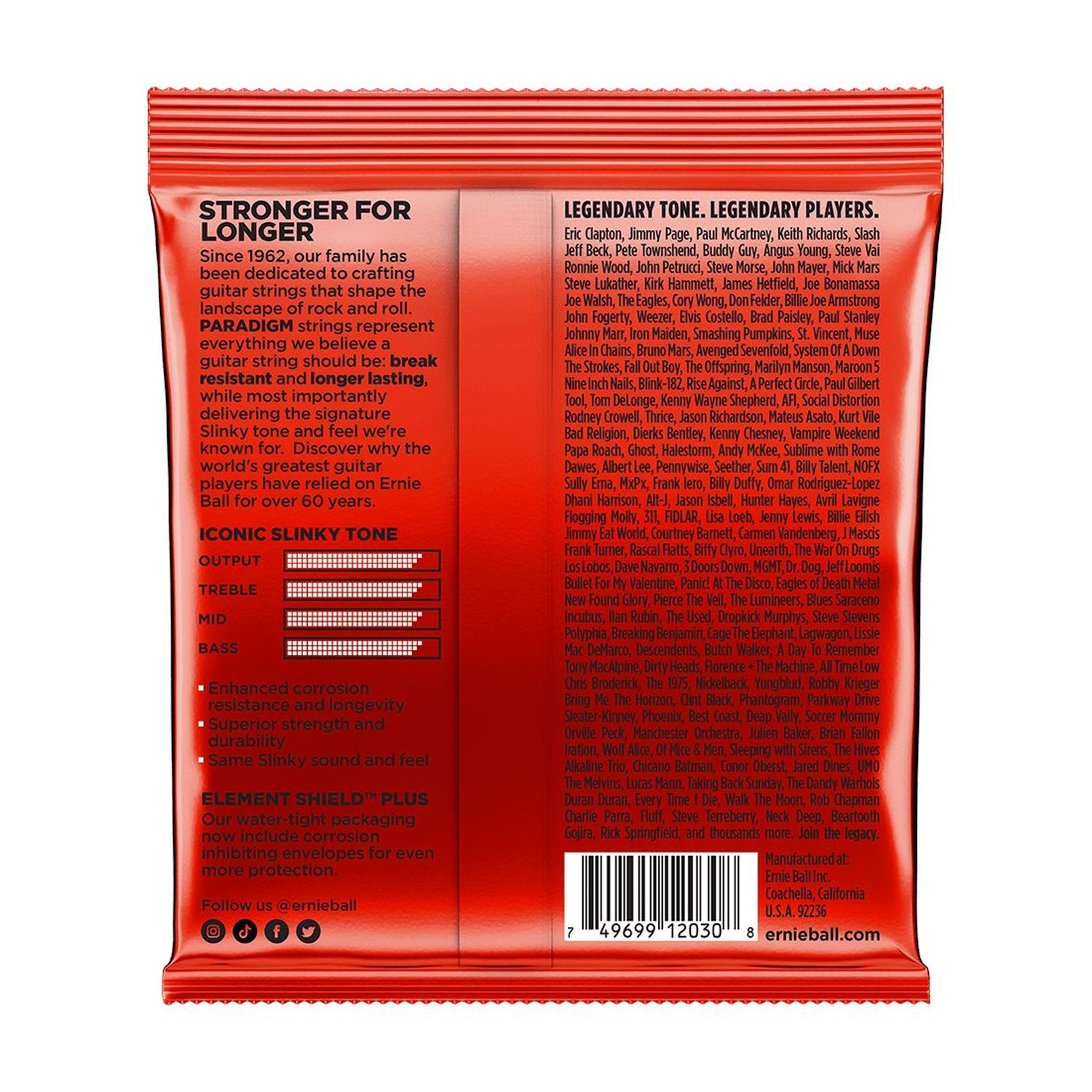 Cuerdas para guitarra eléctrica Ernie Ball 10-62 Skinny Top Heavy Bottom Paradigm String P02030 foto 2