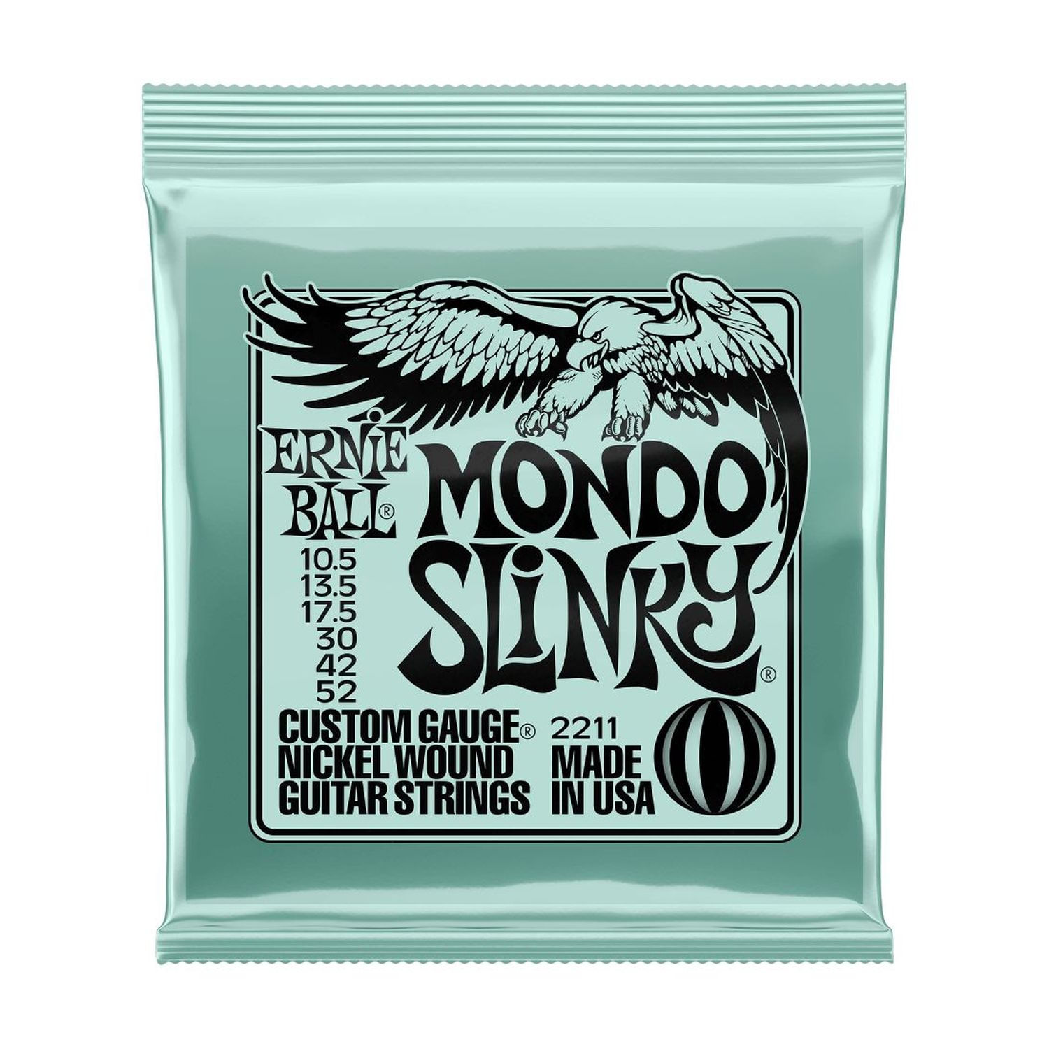Cuerdas para guitarra eléctrica Ernie Ball 10.5-52 Mondo Slinky P02211