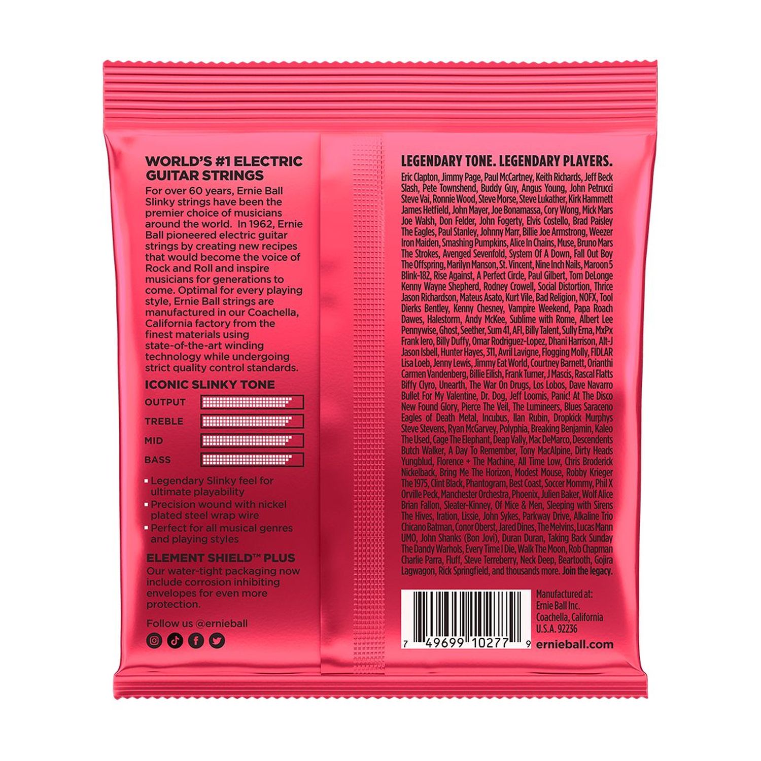 Cuerdas para guitarra eléctrica Ernie Ball 11-52 Burly Slinky P02226 foto 2