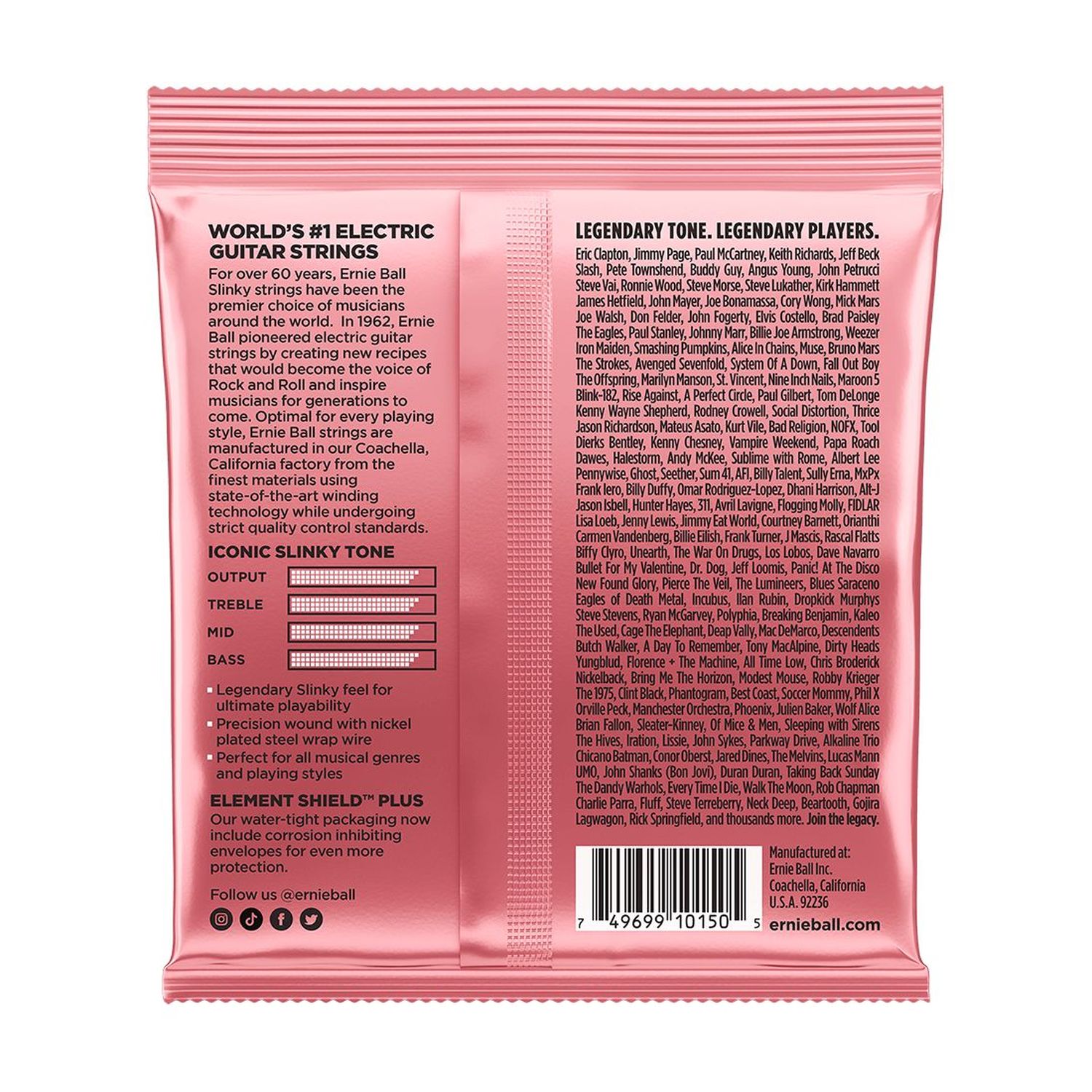 Cuerdas para guitarra eléctrica Ernie Ball 7-36 Zippy Slinky P02217 foto 2