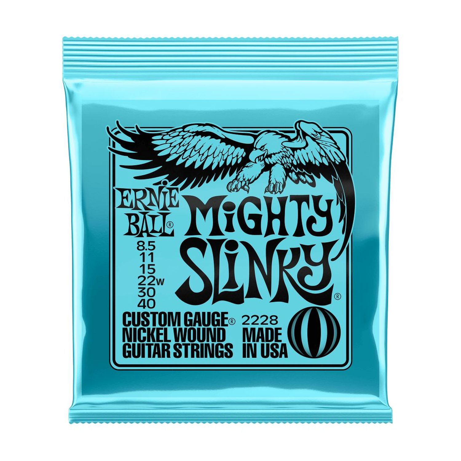 Cuerdas para guitarra eléctrica Ernie Ball 8.5-40 Mighty Slinky P02228